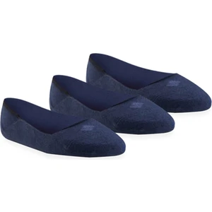 Bonny Silver Koku Yapmayan Babet Kadın Lacivert Gümüş Çorap 3'lü Paket