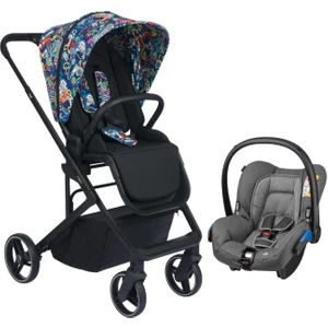Neo 2 Multicolor Concrete Grey Travel Sistem Bebek Arabası