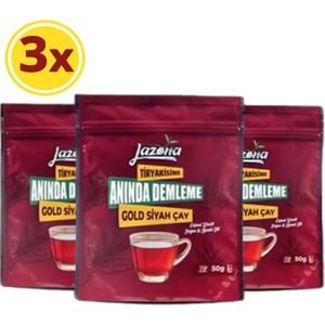 Anında Demleme Çay Tiryakisine Klasik Gold Siyah Çay 25'li Tek Dem x 3'lü Paket