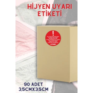 Netsan Etiket Hijyen Etiketi Sticker Kuşe 96 Adet Kırmızı Cayma Hakkı Etiket (3,5x3,5cm)