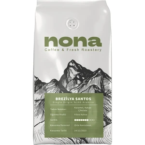 Nona Kahve Brezilya Santos Single Origin 1 kg - Filtre Kahve Öğütümü