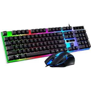 Kls-01 2'li Set Oyuncu Klavye Mouse Fare Seti Rgb Oyuncu Klavye Mekanik Hisli Siyah Dizüstü Pc