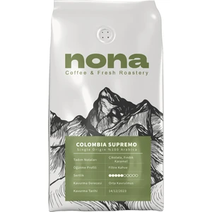 Nona Kahve Colombia Supremo Single Origin 1 kg - Filtre Kahve Öğütümü