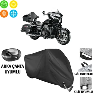 Musatti Dark Pow Motosiklet Brandası Arka Çanta Bağlantı,kilit Uyumlu Siyah