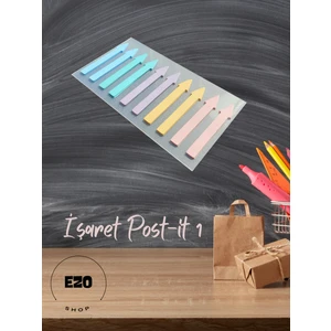 Şeffaf Renkli Postit Yapışkan Not Kağıdı Işaret Post-It 1