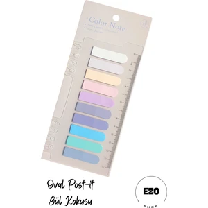 Şeffaf Renkli Postit Yapışkan Not Kağıdı Oval Post-It Gül Kokusu
