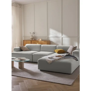 Mobilya Depom Mode Sofesta Sağ Köşe Koltuk Takımı 3 Modül Gri 19 Numara Keten Kumaş(Dairenize Teslim)