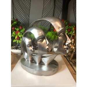 Atak Hediyelik Dekoratif 3’lü Yüz Obje Biblo Polyester