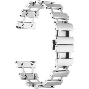 Megafox Teknoloji Huawei Gt2 46 mm / Gt2 Pro 46 mm (22 Mm) Uyumlu Kordon Paslanmaz Metal Şerit Tasarımlı Kayış, Gümüş