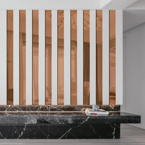 Brd Dizayn Duvar ve Dekorasyon Çıtası Kendinden Yapışkanlı 2 cm Rose Gold