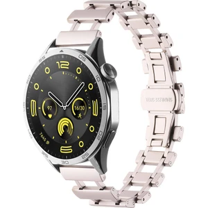 Megafox Teknoloji Huawei Uyumlu Kordon Paslanmaz Metal Şerit Tasarımlı Kayış, Starligh