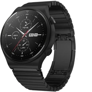 Megafox Teknoloji Huawei Uyumlu Kordon Paslanmaz Çelik Klipsli Luxury Kayış, Siyah