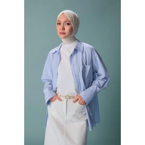 Çizgili Gömlek ORT3440 Mavi