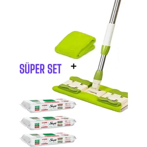 Yöresel Adam Mandalı Mop + Sleepy Yüzey Temizlik Havlusu Mop Uyumlu