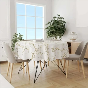 Pvc Silinebilir Muşamba Yuvarlak Masa Örtüsü Çap 140CM