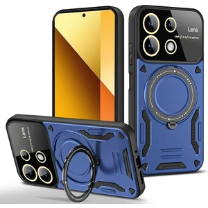 M.tk moveteck Xiaomi Redmi Note 13 Pro 4g Kılıf Magsafe Dönebilen Halkalı Standlı Tam Kamera Lens Korumalı Gold Detaylı Military