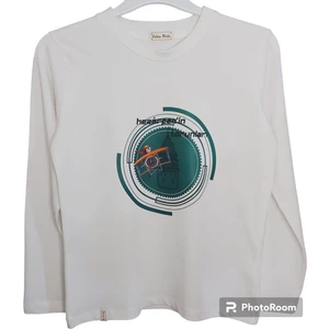 Dekim Moda Erkek Çocuk Uzun Kollu Bisiklet Yaka Hazerfen Baskılı T-Shirt