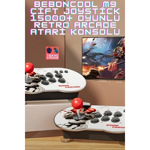 M9 4K 64GB Çift Joystick Hdmi 15000+ Oyunlu Retro Arcade Oyun Konsolu Atari