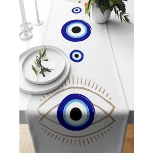 Nazar Serisi 140X40 cm Dijital Baskılı Runner (Evil Eye)