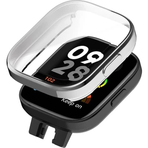 Megafox Teknoloji Xiaomi Redmi Watch 3 Uyumlu 360 Derece Korumalı Kasa ve Ekran Koruyucu Watch Gard 30, Gümüş
