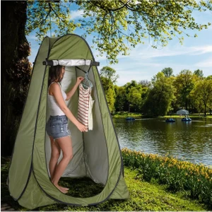 Kamp Dükkanı Campout Kamp Alanı Duş Giyinme Wc Çadırı Fotoğrafçı Prova Kabini Mavi 120X120X190CM