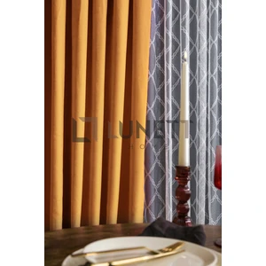 Lunett Home Kullanıma Hazır Pilesiz Ekstraforlu Düz Dikim Fon Perde Tek Kanat 9202