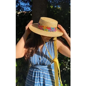 Bağlamalı Orijinal Hasır Yazlık Şapka