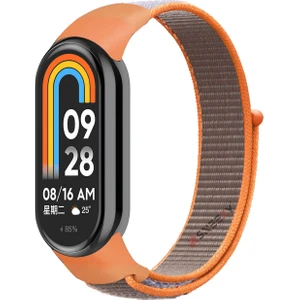 Xiaomi Mi Band 8 Ile Uyumlu Hasır Nylon Akıllı Bileklik Kordon - Saat Kordonu