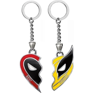 Herşey Nota Deadpool & Wolverine Best Friends Sevgili Çift Arkadaşlık Anahtarlık
