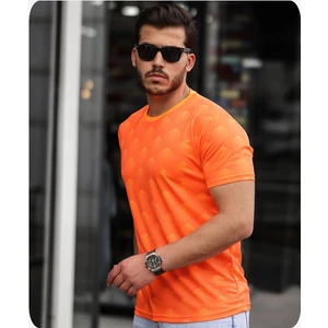 Spor Life Mens Style Sıfır Yaka Desenli Performans T-Shirt