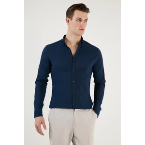 Düğmeli Yaka Pamuklu Gömlek Erkek Gömlek CF21S113008