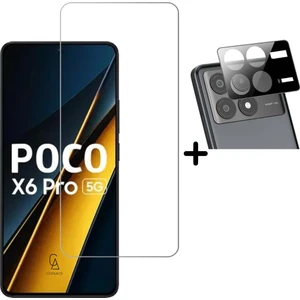 Xiaomi Poco X6 Pro 5g Temperli Cam Ekran Koruyucu ve Kamera Lens Koruyucu Seti