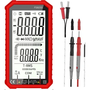 Dijital Multimetre Test Cihazı, 6000 Sayım Trms Otomatik Ayarlama Amp Volt Metre (Yurt Dışından)