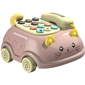 Erkek ve Kız Çocukları Için Çok Fonksiyonlu Çince-Ingilizce Iki Dilli Simülasyon Telefon Hikayesi Makinesi, Kedi Bebek Cep Telefonu Eğitici Oyuncak (Yurt Dışından)
