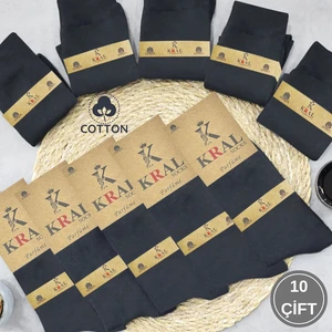 Kral Socks -Erkek Yazlık Penye  Orta Uzun Çorap Parfümlü 10 Adet