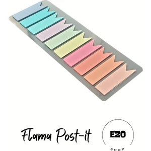 Şeffaf Renkli Postit Flama Post It Yapışkan Not Kağıdı Etiket Kitap Ayraç