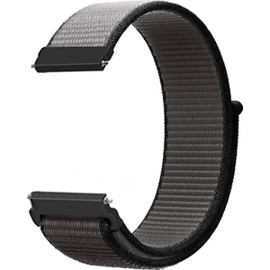 Megafox Teknoloji Samsung Galaxy Watch Gear S3 / Gear S4 (22 Mm) Uyumlu Kordon Hasır Örgü Işlemeli Spor Kayış, Siyah -