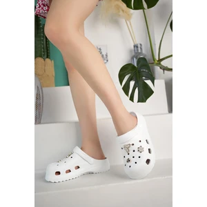 Taşlı Şık Tasarım Cross Unisex Terlik