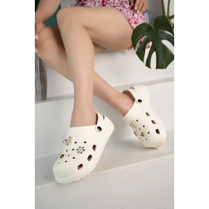 Taşlı Şık Tasarım Cross Unisex Terlik