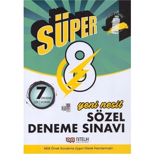 Nitelik Yayınları 8. Sınıf Yeni Nesil Süper Sözel 7 Deneme