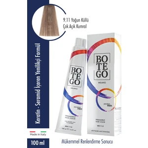Botego Milano Profesyonel Krem Boya 9.11 Yoğun Küllü Açık Kumral 100 ml