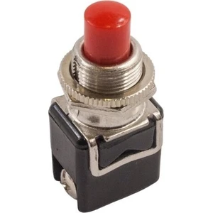 PBS-13B 12MM Yaylı Push Buton - Kırmızı