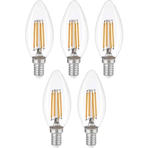 Dekoratif Mum LED Avize Ampulü 6W 3000K E14 Gün Işığı 5'li Erd-92