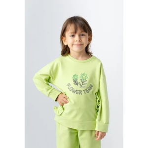 Kız Çocuk Nakış Detaylı Sweatshirt