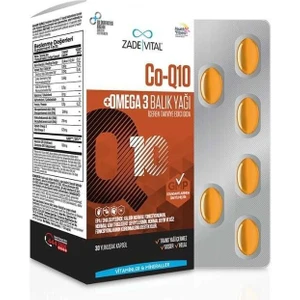 Zade Vital CO-Q10 Omega 3 Balık Yağı 30 Kapsül
