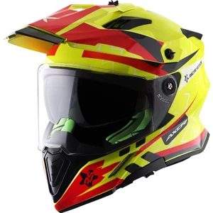 X-Cross D/v Dual Vizör Neon Yellow Red