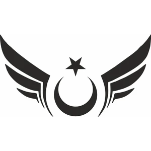 Sticker Usta Kanatlı Türk Bayrağı Sticker 01712