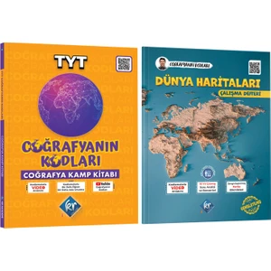 Kr Akademi Yayınları TYT 9. Sınıf 10. Sınıf Coğrafyanın Kodları Video Ders Kitabı ve Coğrafyanın Kodları Dünya Haritaları Çalışma Defteri ve Soru Bankası Seti