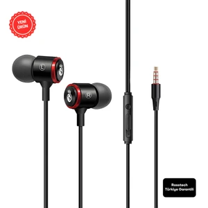 Rs-50 Pro Mikrofonlu Kablolu Kulak İçi Kulaklık + Özel Taşıma Çantası