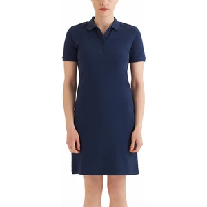 CS0378_466 Csc Basic Polo Dress Lacivert Kadın Kısa Kollu Elbise